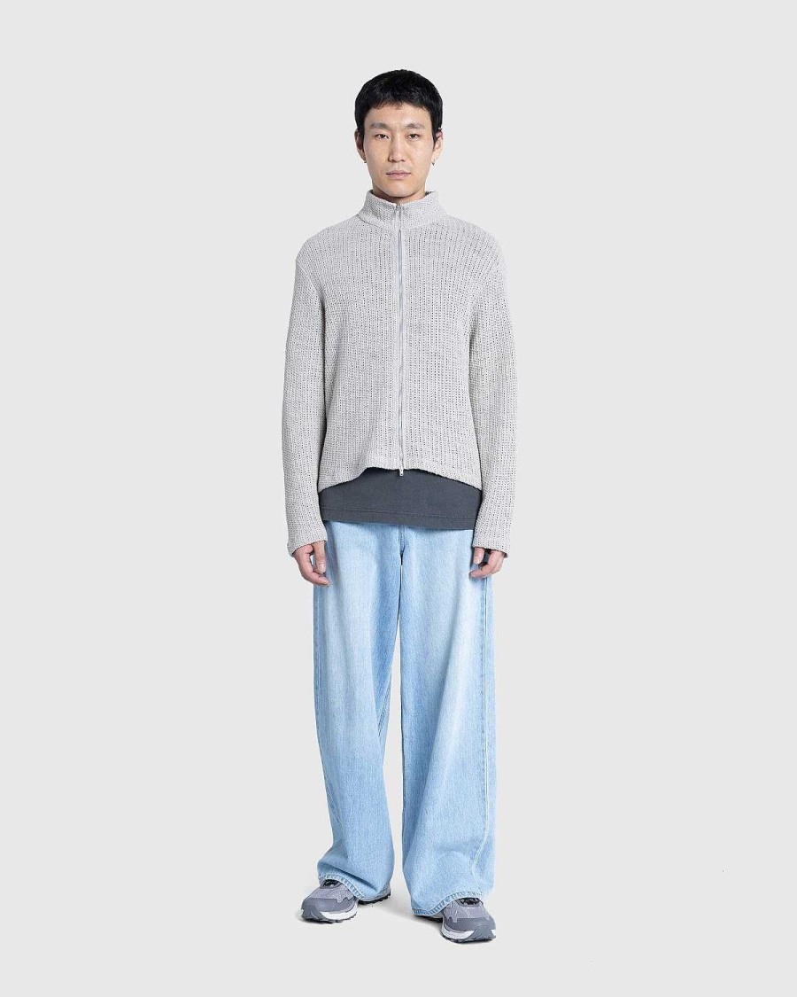 Skjorter | Our Legacy Shrunken Full-Zip Polo Musk Dusk Rope Weave