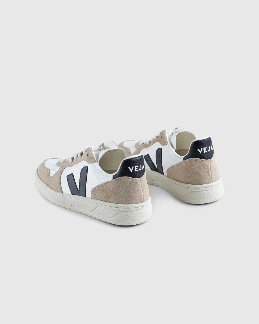 Sneakers | VEJA V-10 Kromfri Laeder Hvid/Sort/Sahara