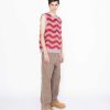 Strik | Highsnobiety HS05 Alpaca Fuzzy Wave Sweater Vest Pale Rose/Red