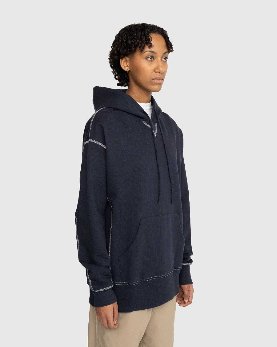 Sveder | Highsnobiety Fleece-Haettetroje Med Kontrastsom Navy