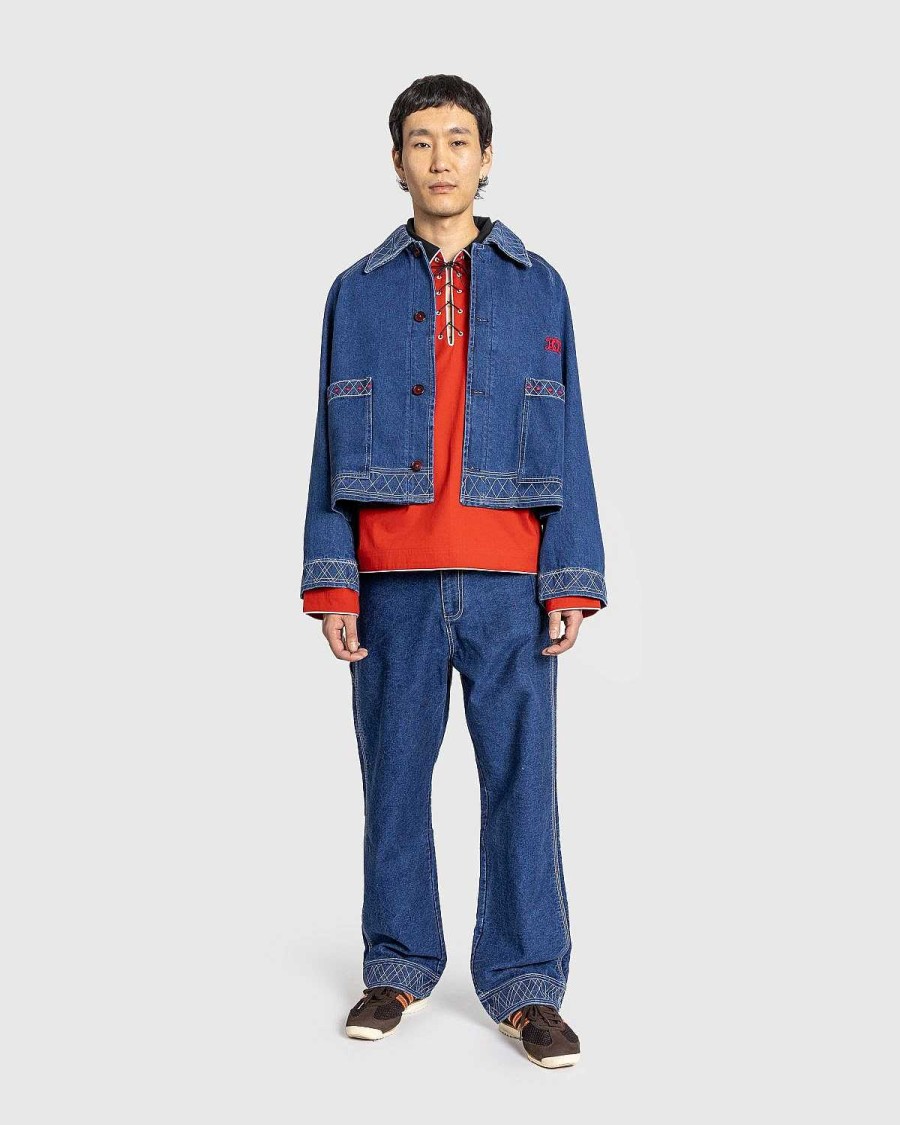 Bukser | Bode Broderet Denim Knolly Brook Trouser Indigo