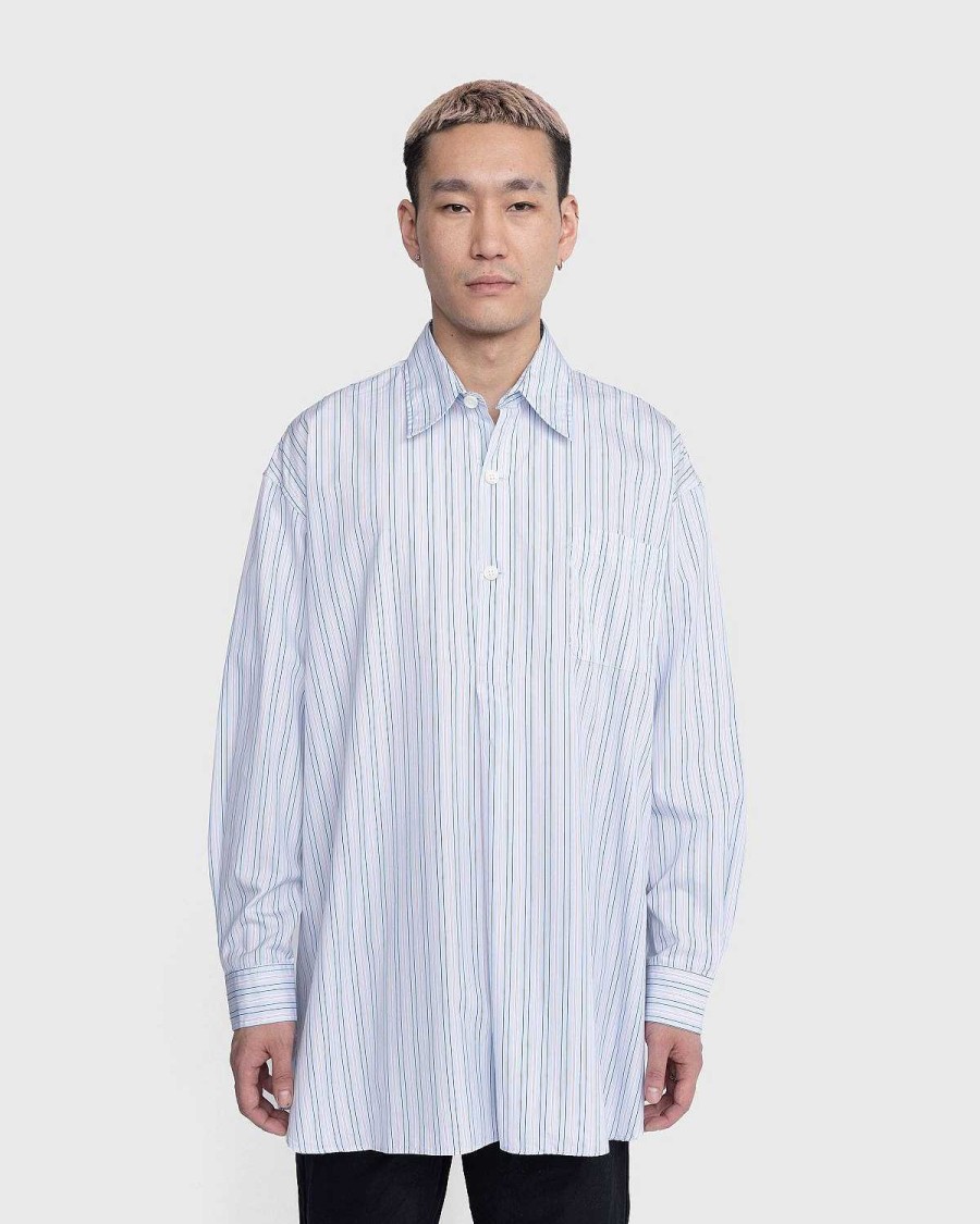 Skjorter | Our Legacy Popover Skjorte Blue Stripe