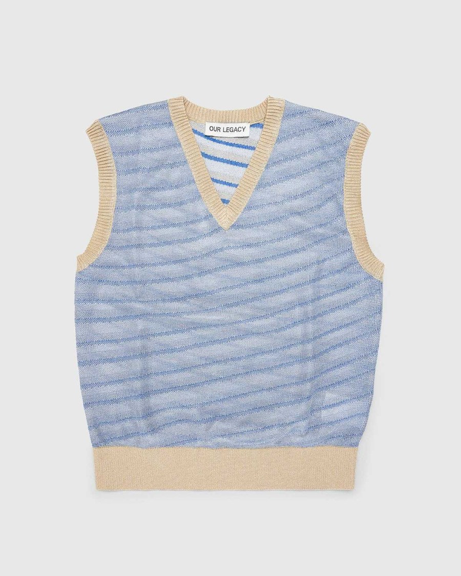 Strik | Our Legacy Strikket Vest Tegneserie Statisk Stribe