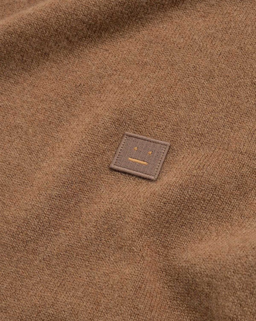 Strik | Acne Studios Uld Crewneck Sweater Toffee Brown