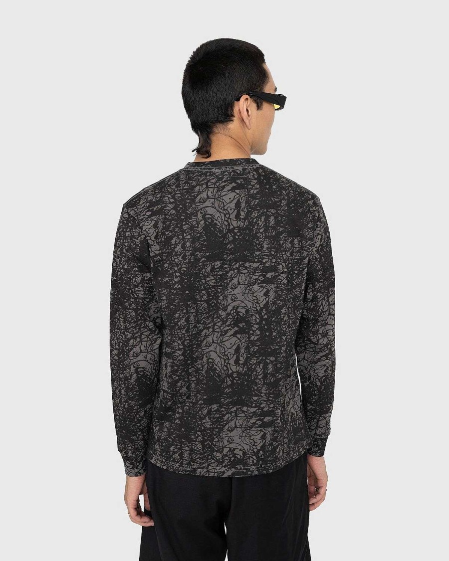 T-Shirts | Gentle Fullness Genbrugt Bomuld Alien Puppet Langaermet Tee Washed Black