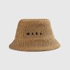 Hatte | Marni Raffia Bucket Hat Caramel