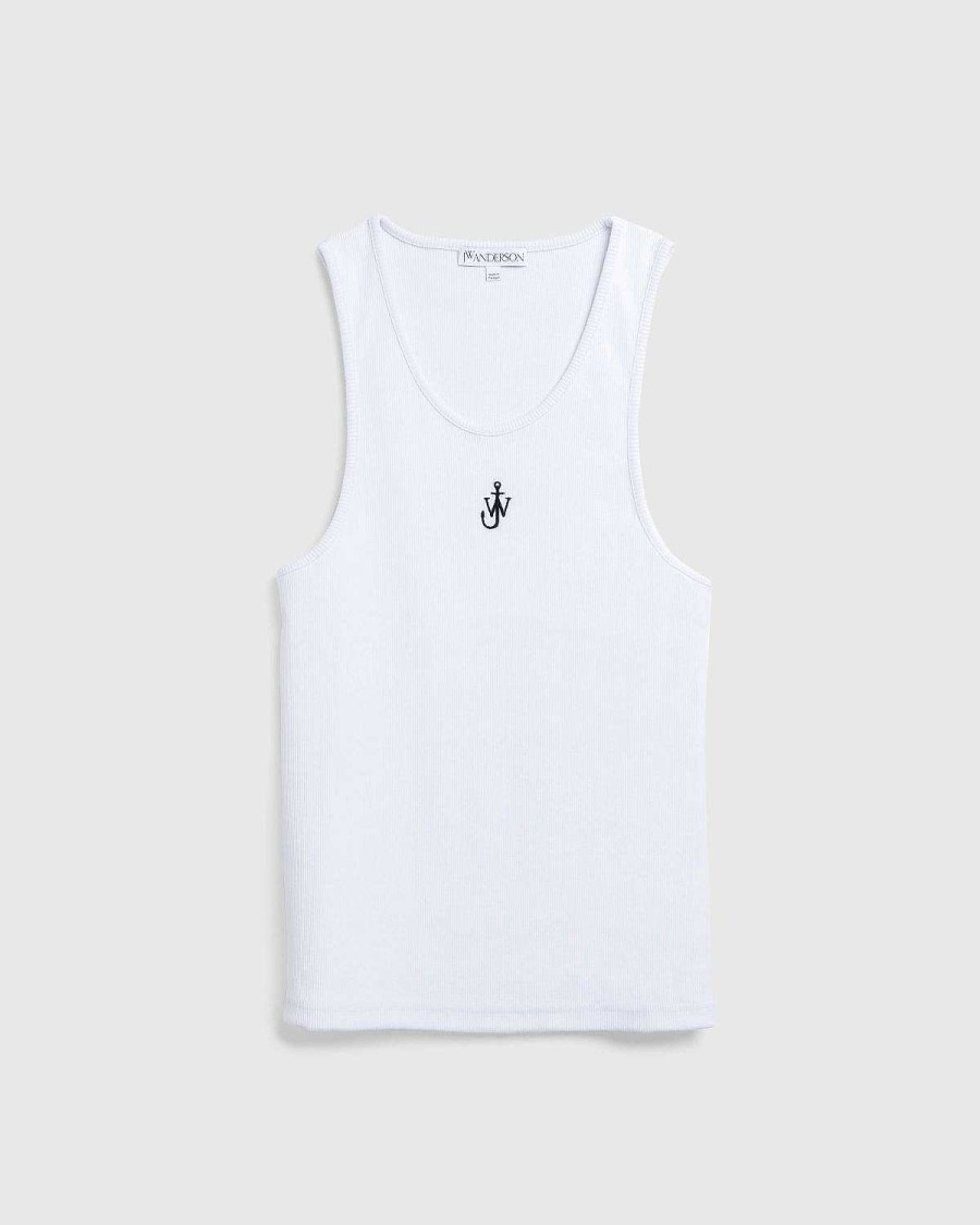 T-Shirts | J.W. Anderson Anchor Embroidery Tank Top Hvid