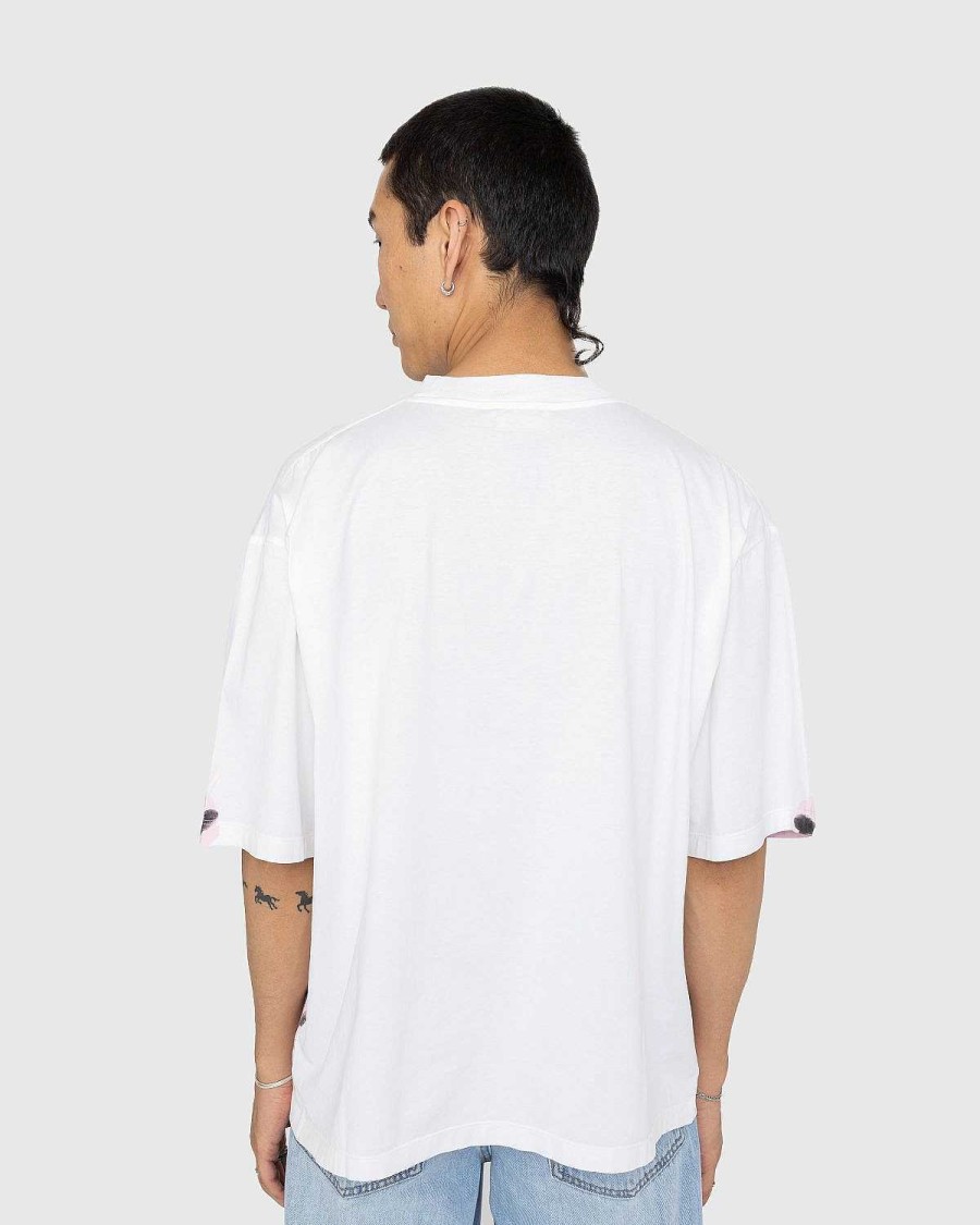 T-Shirts | Marni Logo Stripe T-Shirt Lily White