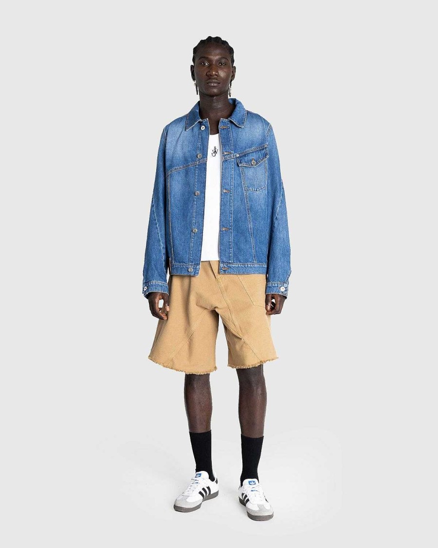 Overtoj | J.W. Anderson Twisted Denimjakke Lysebla