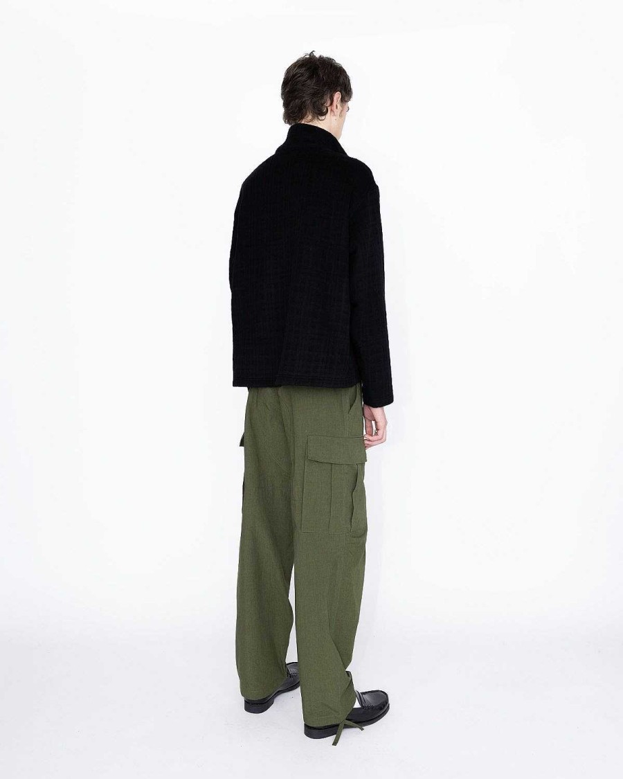 Strik | Highsnobiety HS05 Genbrugt Half-Zip Uld Fleece Sort