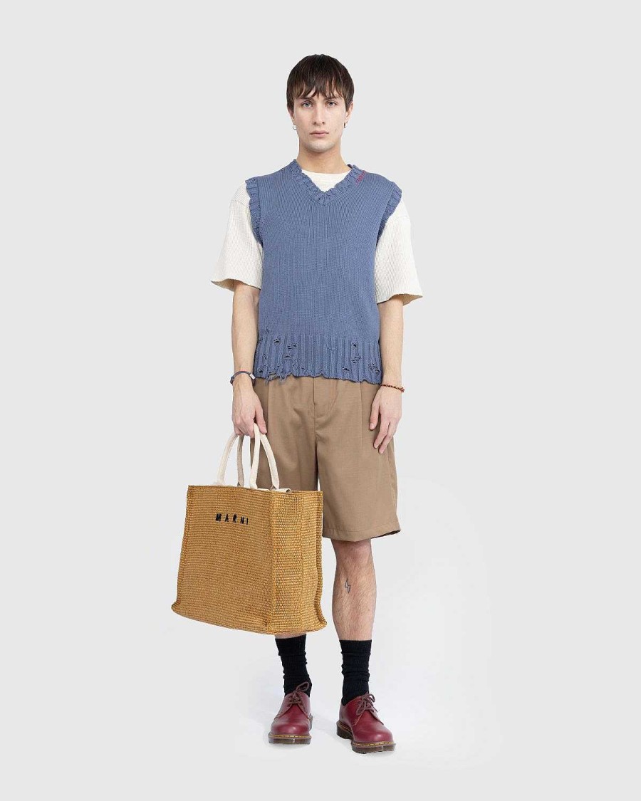 Strik | Marni Bomuld V-Hals Vest Stal