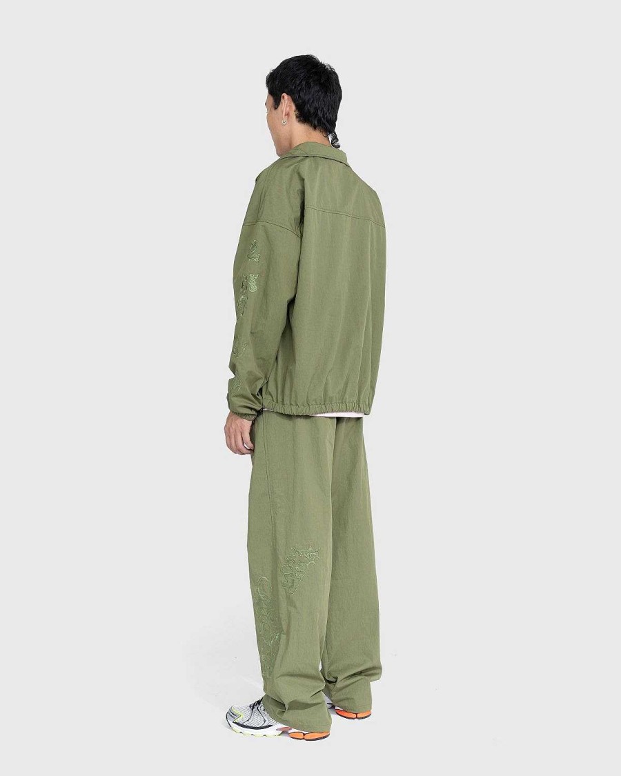 Overtoj | NTS Borstet Nylon Traeningsjakke Gron