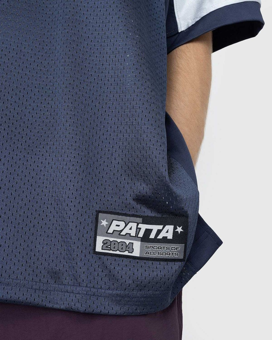 T-Shirts | Patta Respect Fodboldtroje Blue Nights/Perlebla