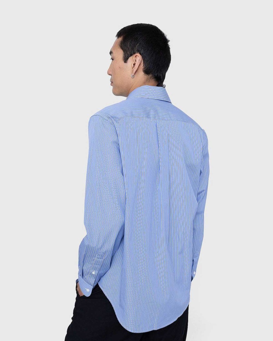 Skjorter | Martine Rose Klassisk Button-Down Skjorte Bla Og Hvid Stribe