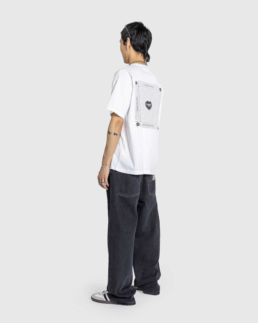 T-Shirts | Carhartt WIP Hjerte Bandana T-Shirt Hvid/Sort/Stenvasket