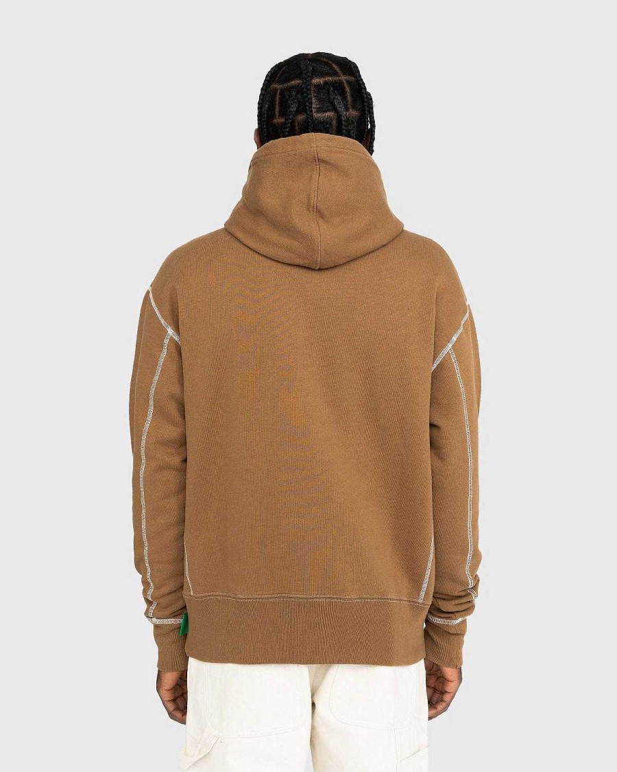 Sveder | Highsnobiety Fleece-Haettetroje Med Kontrastsom Brun
