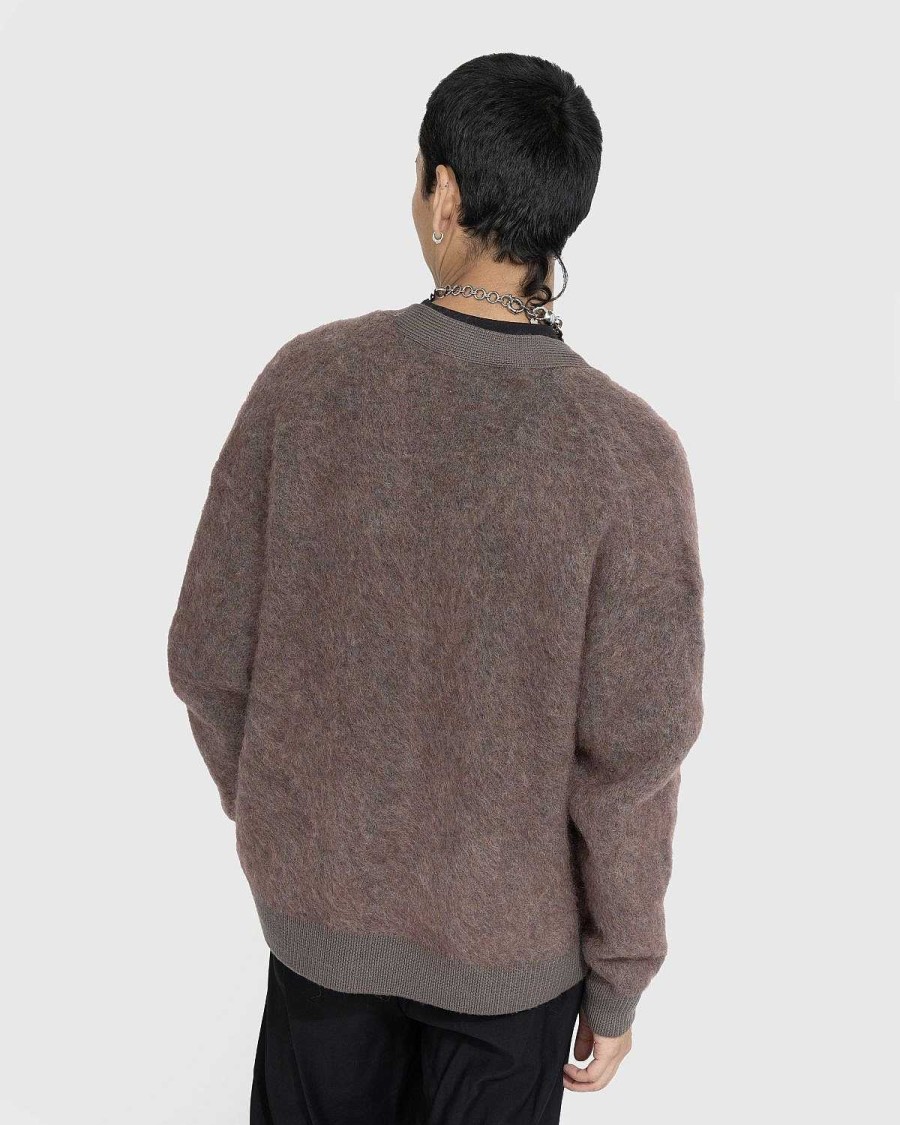 Strik | Acne Studios Mohair Cardigan Brun