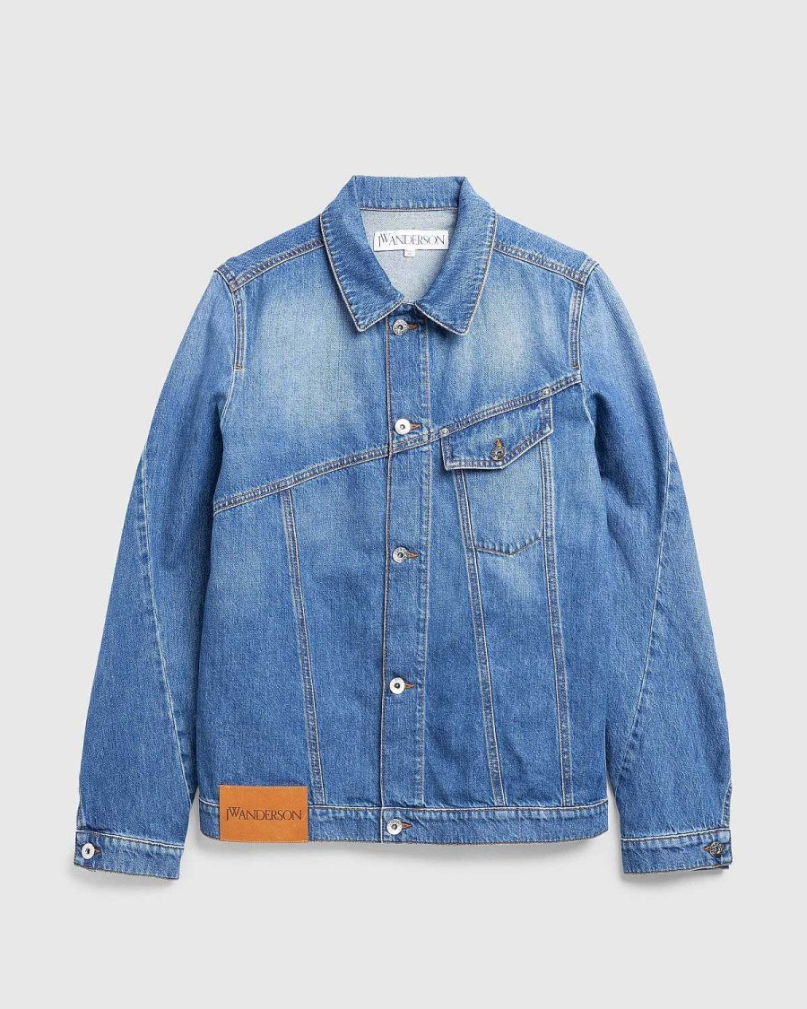 Overtoj | J.W. Anderson Twisted Denimjakke Lysebla