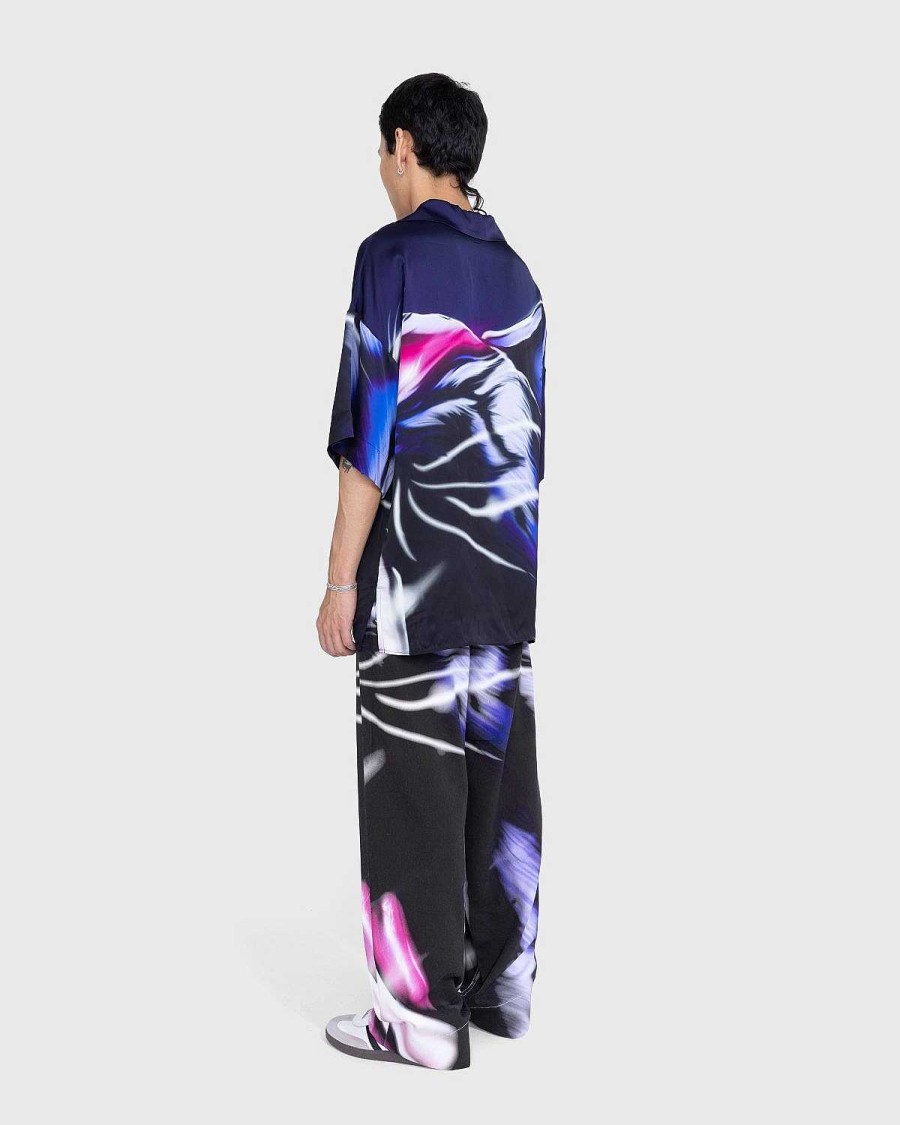 Skjorter | Gerrit Jacob Satintrykt Skjorte Navy/Lilac