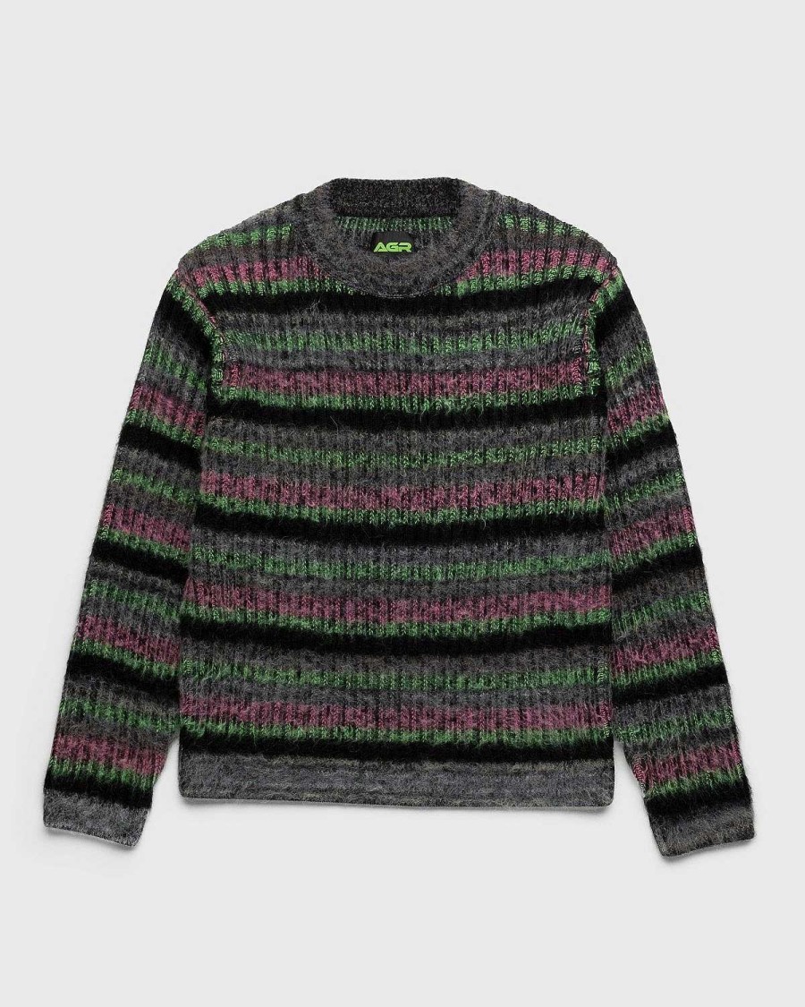 Strik | AGR Fuzzy Mohair Crewneck Sweater Multi