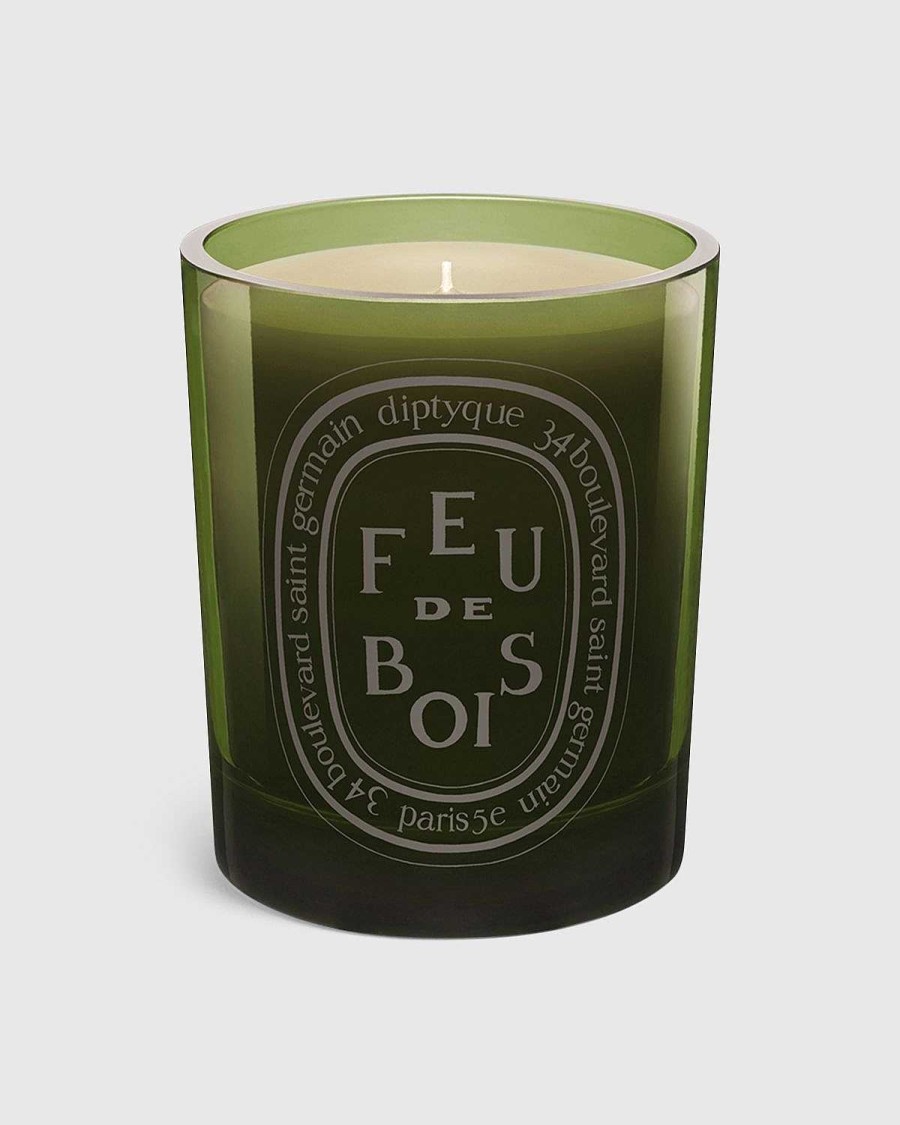 Stearinlys | Diptyque Gra Stearinlys Feu De Bois 300G