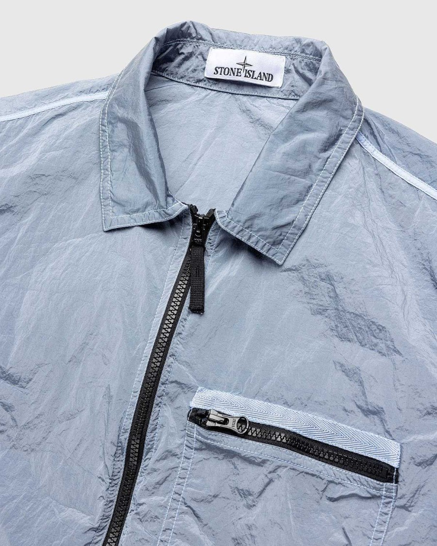 Overtoj | Stone Island Nylon Metal Overshirt Himmelbla
