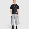 Shorts | Acne Studios Monogram Denim Shorts Bla/Beige