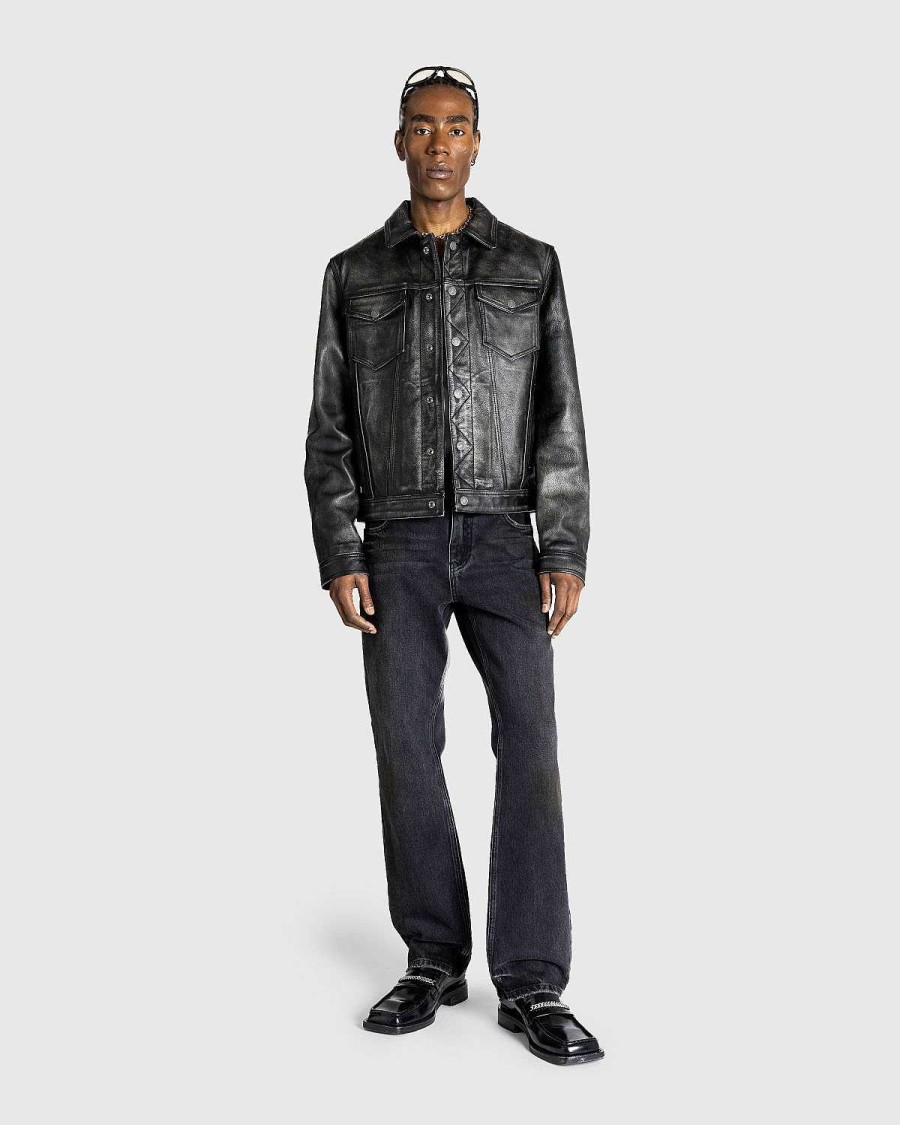 Bukser | Guess USA Gusa Contrast Flare Pant Gusa Aged Black Wash