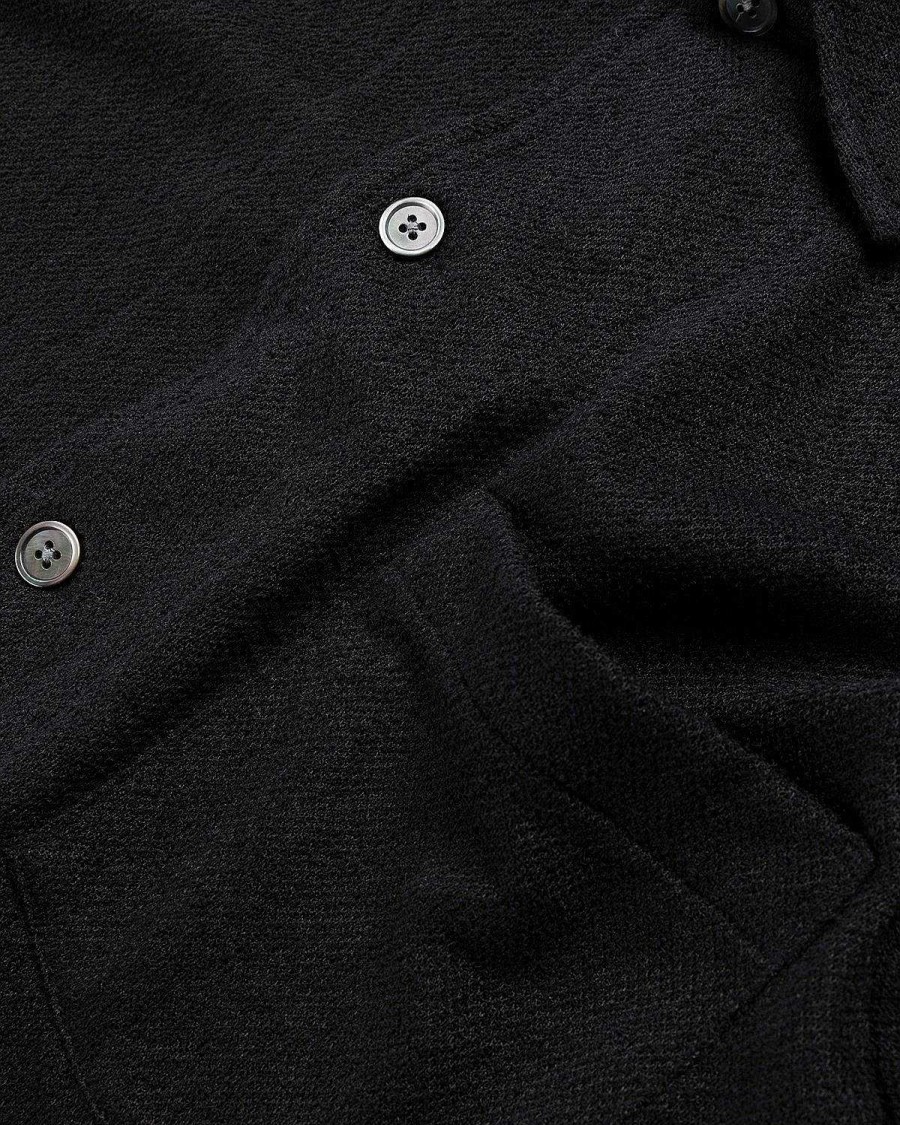 Skjorter | Our Legacy Box Kortaermet Skjorte Sort Boucle