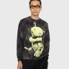 T-Shirts | Gentle Fullness Genbrugt Bomuld Alien Puppet Langaermet Tee Washed Black