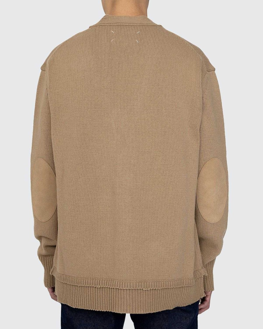 Strik | Maison Margiela Albue Patch Cardigan Beige