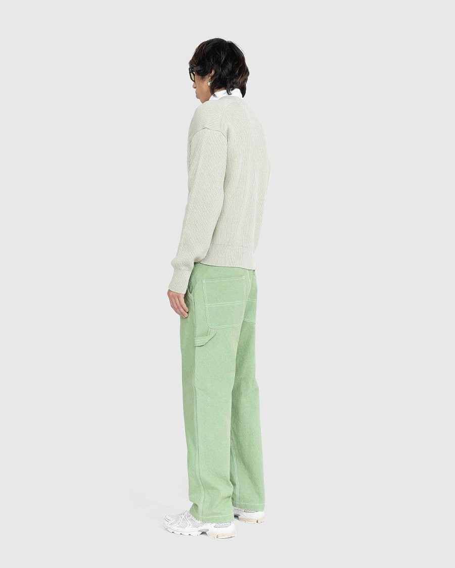 Strik | Auralee Fransk Merino Rib Strik Cardigan Light Khaki