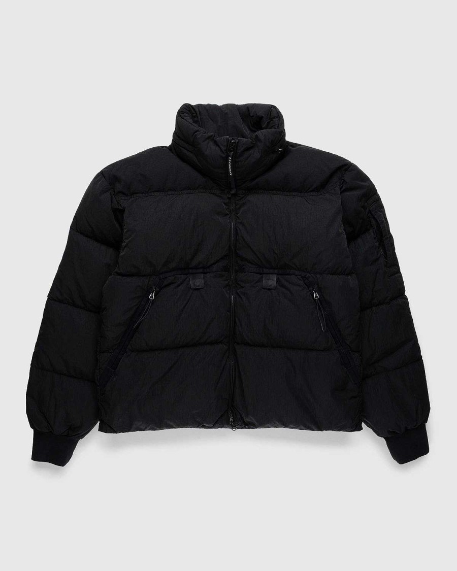 Overtoj | C.P. Company Quiltet Nylonjakke Sort