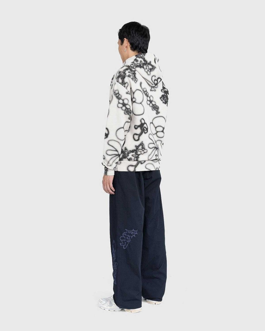 Sveder | NTS Fleece Flower Hoodie Elfenben/Sort