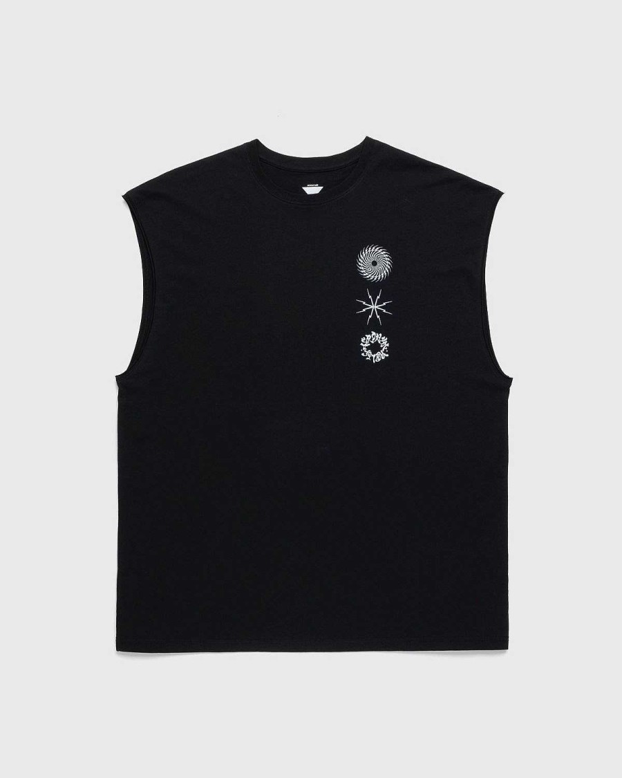 T-Shirts | ACRONYM S25-Pr-C Pima Bomuld Aermelos T-Shirt Sort
