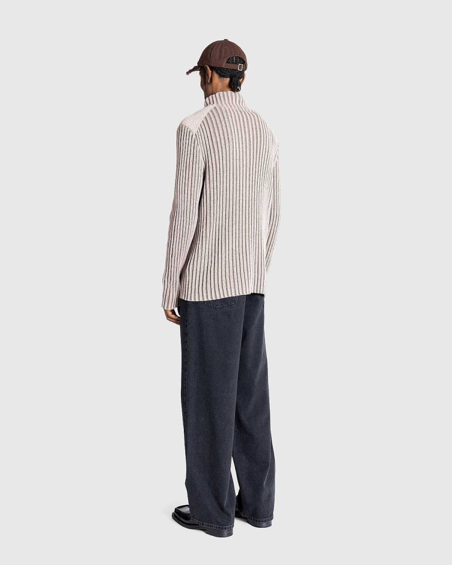 Strik | Our Legacy Klassisk Cardigan Med Lynlas Pink Stobt Bomuld Cash