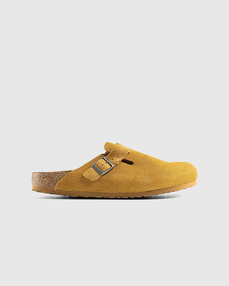 Sandaler | Birkenstock Boston Ruskindslaeder Corduroy Cork Brun