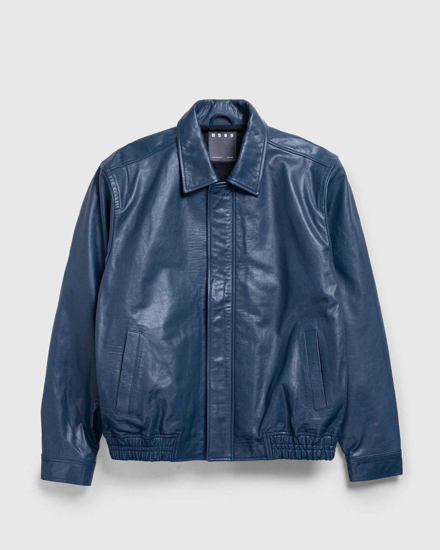 Overtoj | Highsnobiety HS05 Voksbehandlet Laeder Bombefly Navy