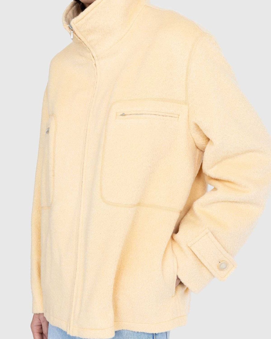 Strik | Auralee Borstet Suri Alpaca Mohair Blouson Gul