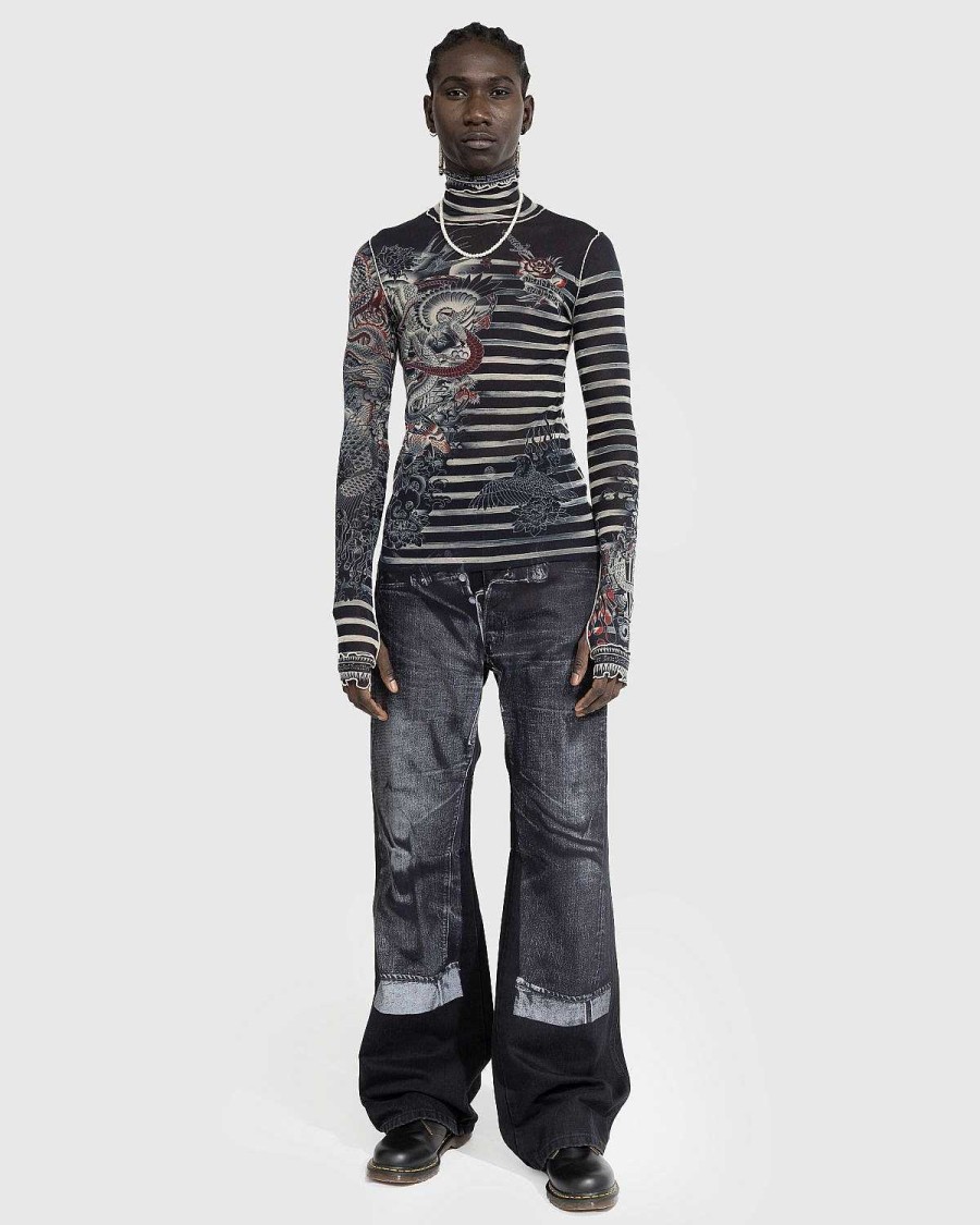 Strik | Jean Paul Gaultier Sailor Tattoo Langaermet Navy/Beige