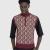 Strik | Marine Serre Moon Diamant Strik Jacquard Aermelos Pullover Rod
