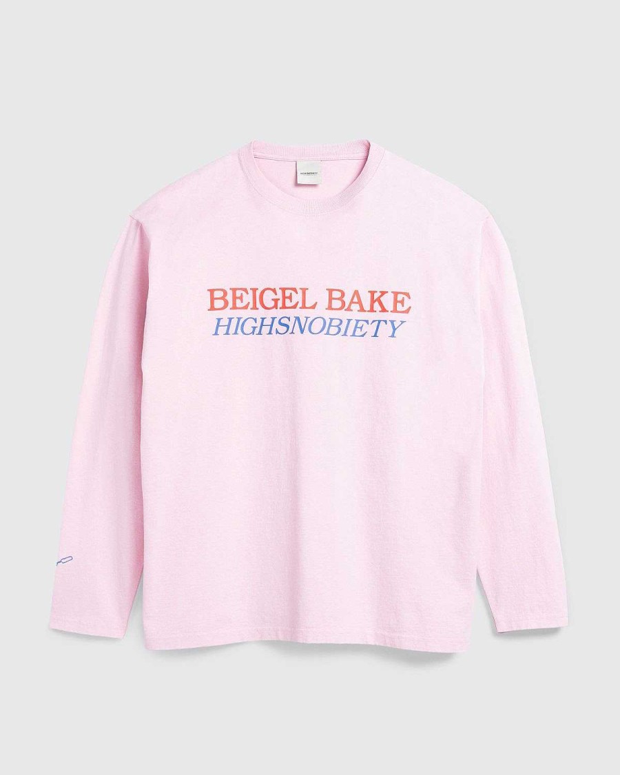 T-Shirts | Beigel Bake Langaermet Logo-T-Shirt Pink