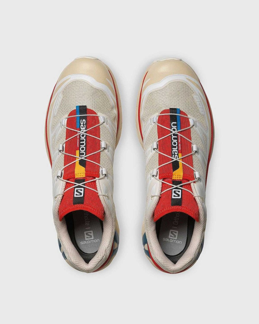 Vandre Sneakers | Salomon Xt-6 Mandelmaelk/Bleget Sand/Aurora Rod