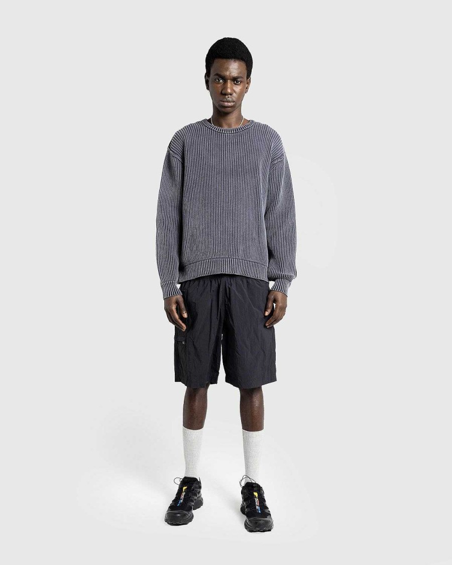 Strik | Highsnobiety HS05 Pigmentfarvet Sweater Vasket Sort