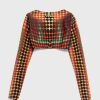 T-Shirts | Jean Paul Gaultier Cropped U-Hals Langaermet Top