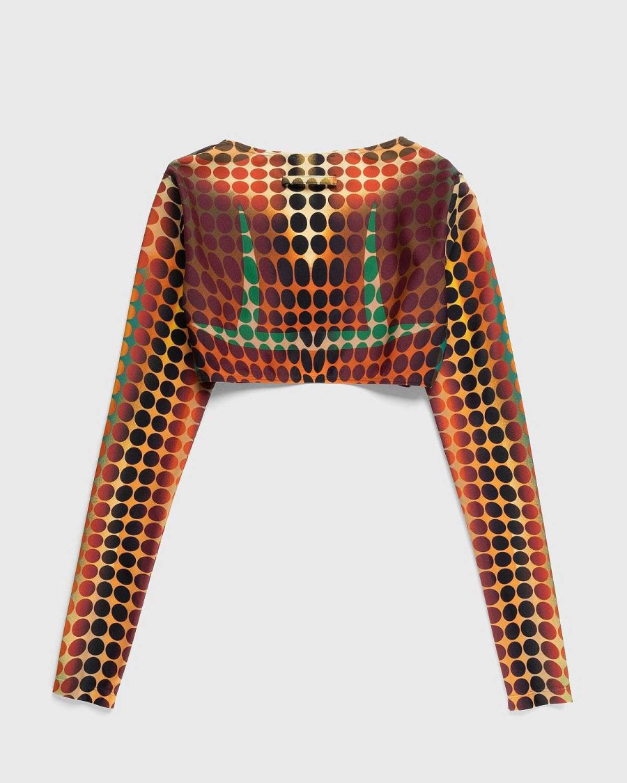 T-Shirts | Jean Paul Gaultier Cropped U-Hals Langaermet Top