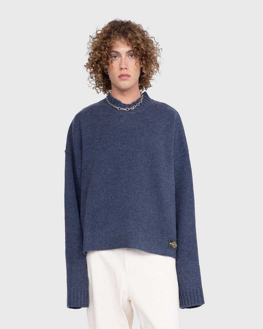 Strik | Martine Rose Oversized V-Hals Troje Indigo