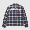 Skjorter | Highsnobiety Neu York Shaggy Wool Plaid Zip Shirt Brun