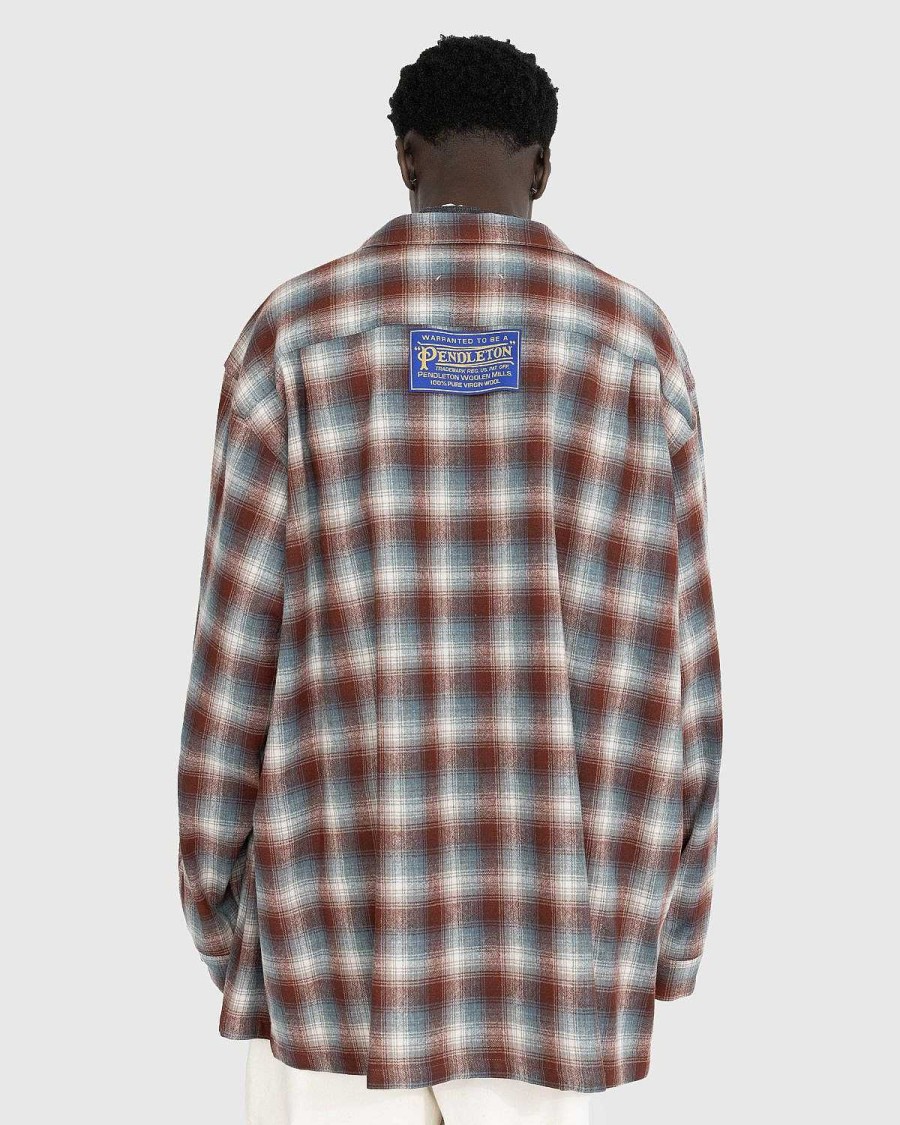 Skjorter | Maison Margiela Oversized Ternet Uld Button-Down Skjorte Multi