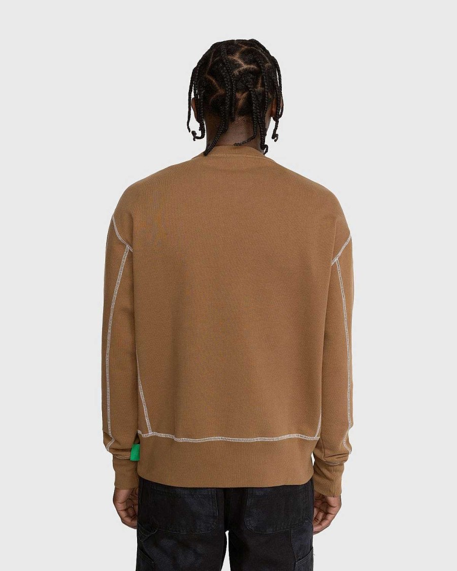 Sveder | Highsnobiety Kontrastsom Fleece Crew Brun
